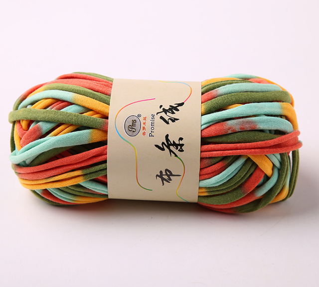 Tira de hilo de tela colorida gruesa para tejer a mano, 100g/cm de ancho de 2,8 bola, hilo de ganchillo para DIY, hilo de cesta de alfombra hecho a mano: 7
