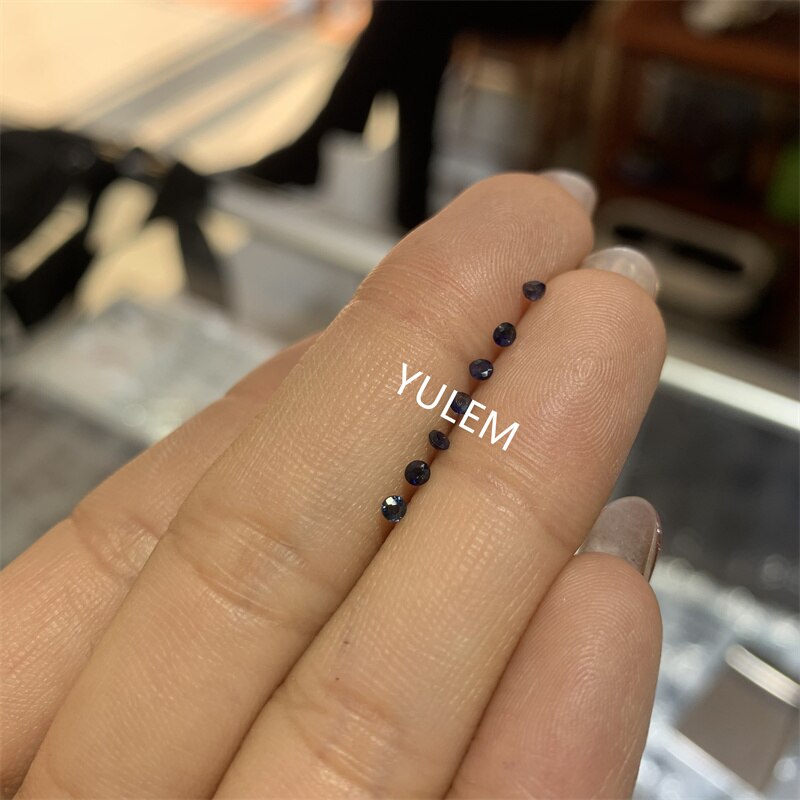 YULEM 5Stck Natürlichen Saphir verlieren Steine, Runde Edelstein bilden, edelstein Größe 2mm * 2MM für schmuck DIY