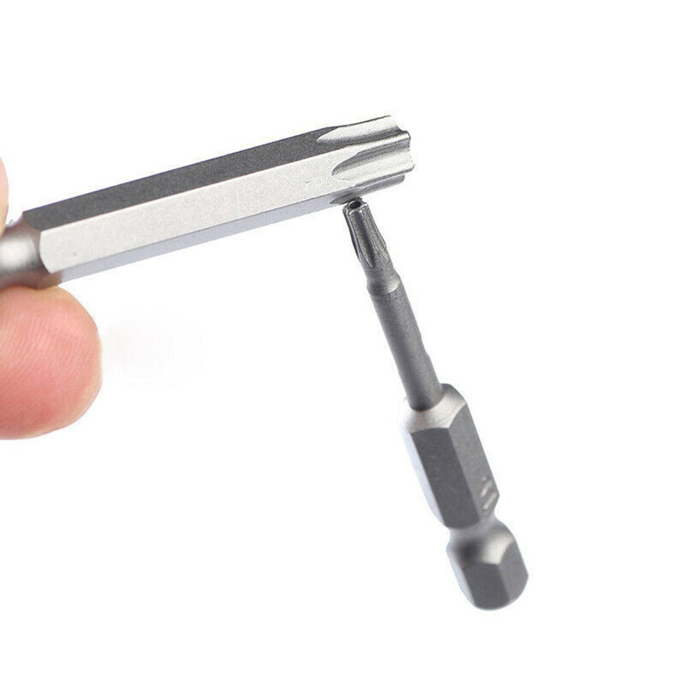 12Pcs 50mm Security Tamper Proof Screwdriver Bits Set 1/4&quot; Hex Shank Magnetic Torx Screwdriver Bit T5-T40