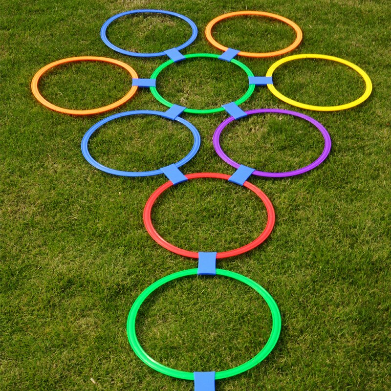 Jeu de bagues en plastique multicolores pour garçons et filles, anneaux et connecteurs pour usage intérieur ou extérieur, ensemble de jeu amusant