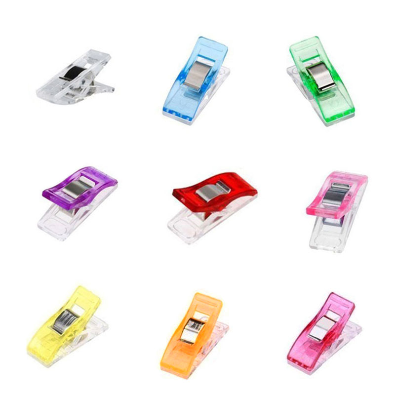 50 stuks/set randklemmen quilt quiltklem doe-het-zelf knutselwerkjes plastic clips veelkleurige patchworkklem kledingklem naaiaccessoires