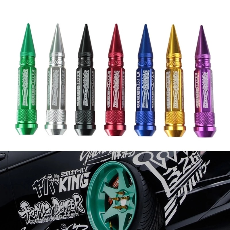 326 POWER 20Pcs M12x 1,5 Stachel Aluminium 130MM Erweitert Tuner Räder Felgen Radmuttern Racing
