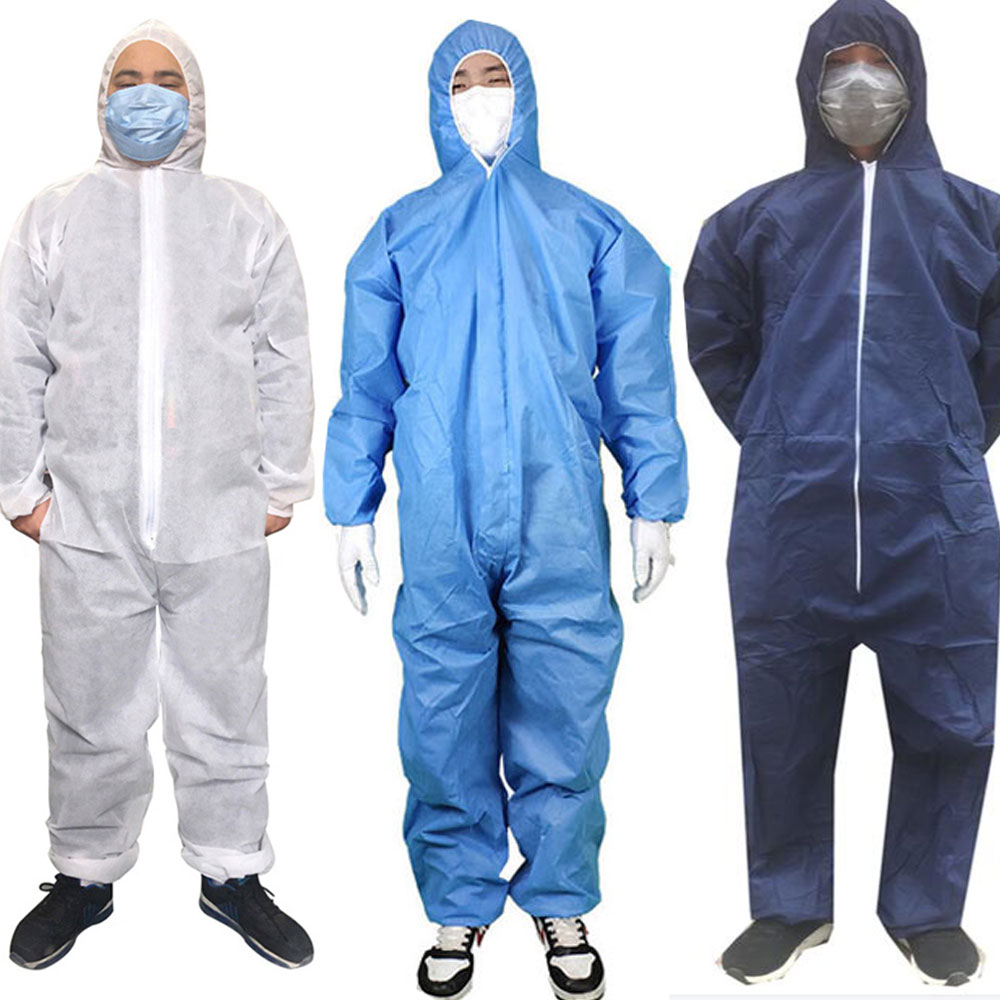 Traje de salto de protección de aislamiento sanitario desechable, ropa de seguridad para el trabajo, transpirable, a prueba de polvo, pintura de pulverización, traje general de trabajo