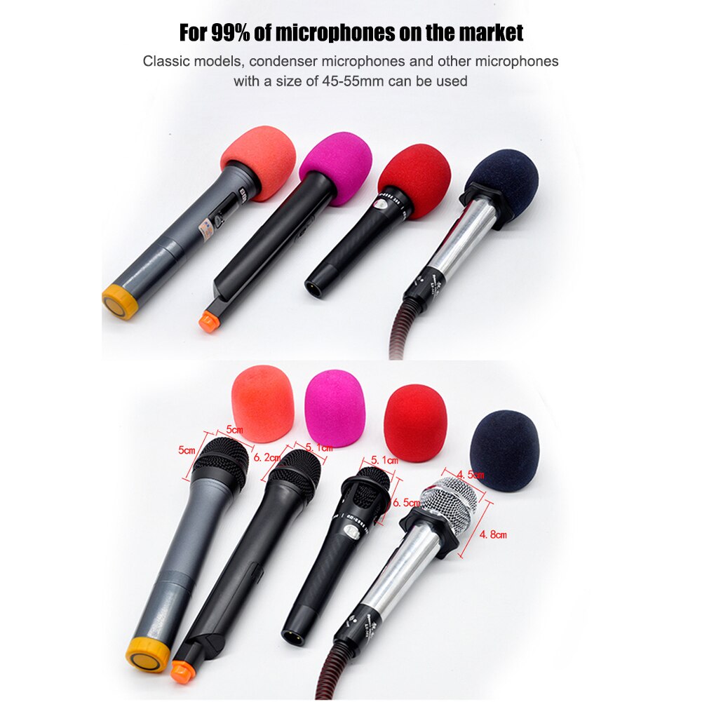 10Pcs Microfoon Foam Mic Spons Cover Professionele Studio Voorruit Mic Caps Microfoon Spons Foam Mic