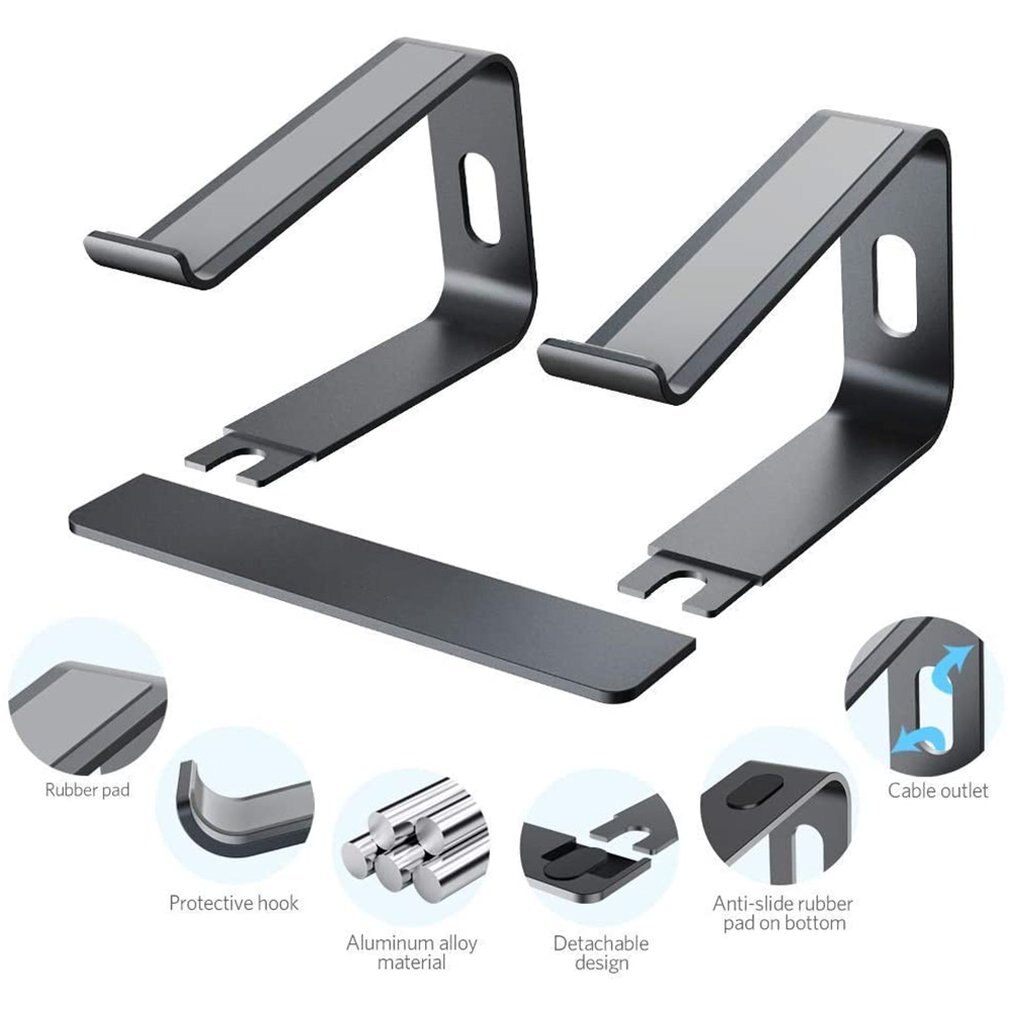 1 pcs Aluminum alloy notebook stand elevated stand computer desktop metal base cooling rack Laptop stand
