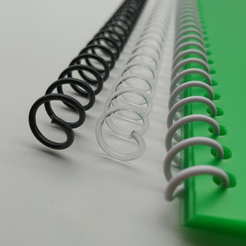 10Pcs 8-16mm Spiral Binding Coil A4 46 Hole Plastic Single Coils Loose-leaf Notebook Binding Ring Binder School Office Supplies