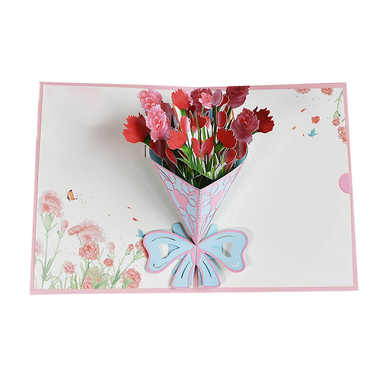 3D Pop Up Cards Mothers Day Card I Love Mom Carnation Flowers Bouquet Greeting Cards for Mother Birthday Card: B