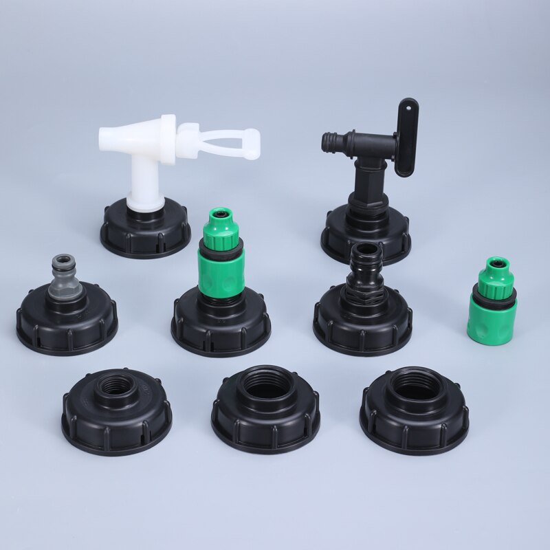 1 pçs ibc mangueira adaptador redutor conector tanque de água montagem 60mm rosca grossa durável jardim mangueira torneira da tubulação