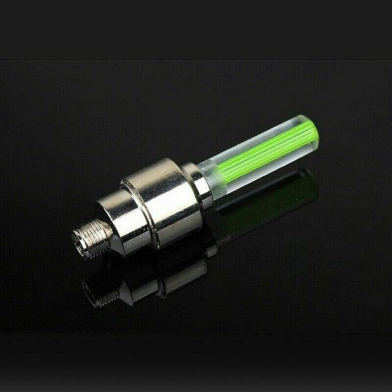 2Stck Neon- Ventil Kappe Farbe Reifen LED Licht Blinkt Licht Reifen Reifen Ventil Ventil Für Fahrrad Motorrad Reifen Reifen licht: 01
