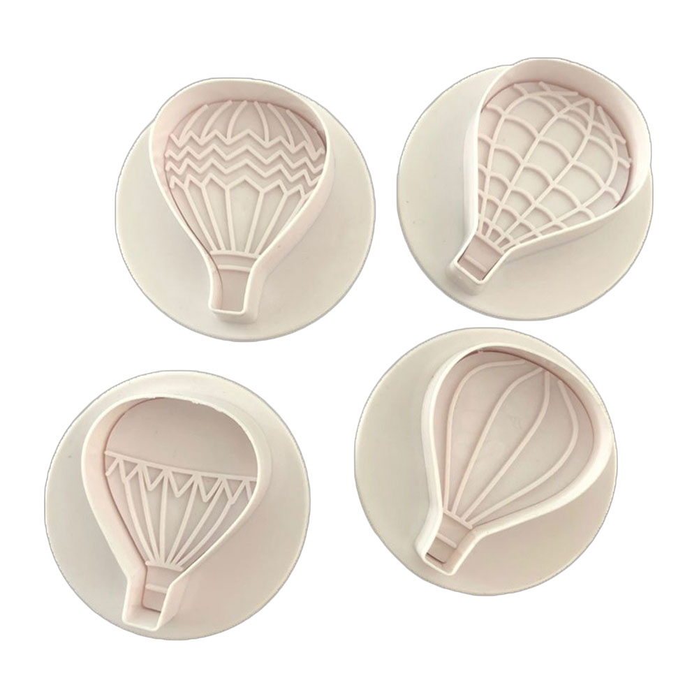 4Pcs DIY 3D Heißer Luft Ballon Form Form Silikon Schokolade Cookie Muffin Backen Werkzeug Schwamm Mousse Dessert Kuchen Dekorieren: Default Title