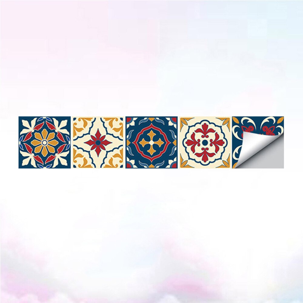 Splicing Wallpaper Border Sticker Simulation Tiles Waist Line Wall Sticker Self Adhesive Border Decal for Bathroom Ki: As Shown 1