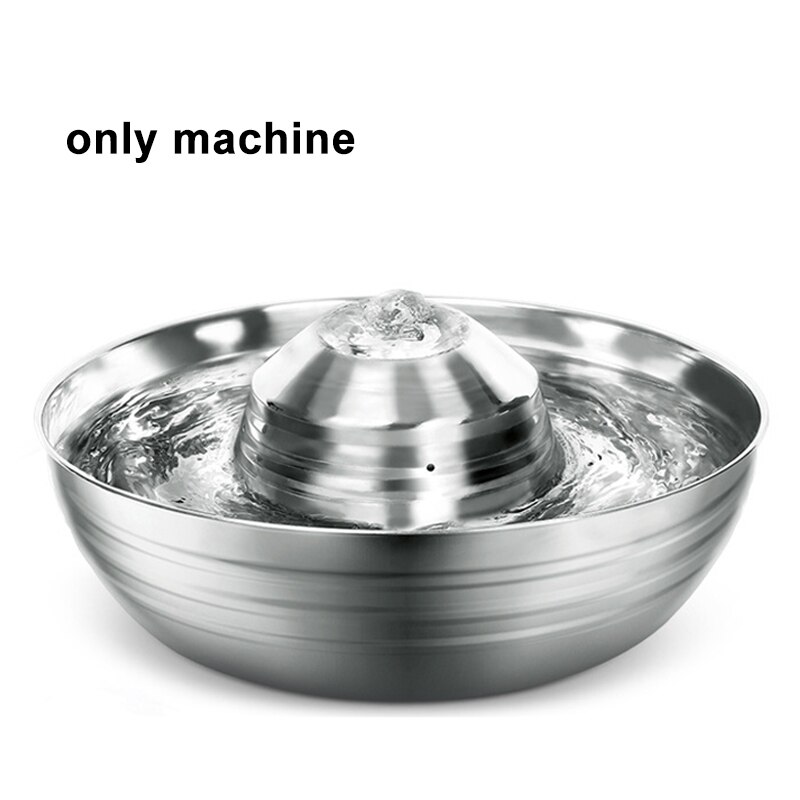 Fuente del gato de acero inoxidable con filtro bebedero automático ultrasilencioso para perros y gatos bebedero gato fuente de agua para gato: only fountain