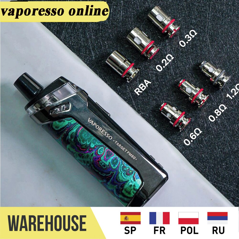 Newest Vaporesso TARGET PM80 Mod Pod Kit with 2000mAh Built-in Battery & 4ml Pod System E cig Vinci X/ Aegis Boost/ Pasito Kit