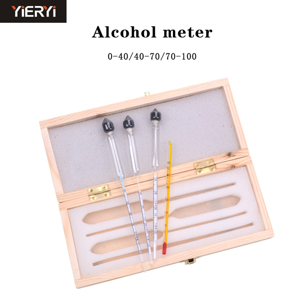 Yieryi Alcohol Meter Alcoholometers Wijn Meter Meten Alcohol Concentratie Meter Whisky Vodka Bar Set Tool