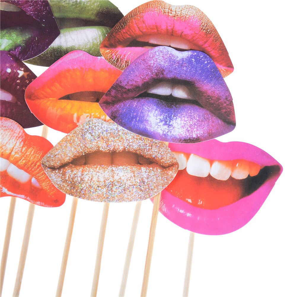 DIY Photo Props Booth On A Stick 20Pcs/lot For Women Girls Wedding Birthday Decoration Party Supplies Funny Lip Mouth