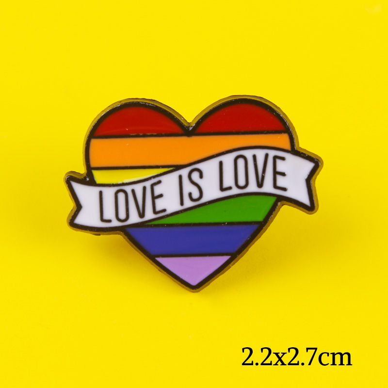 LGBT Rainbow Love Hearts Brooches Badges for Backpack Pride Pin Badges for Clothes Pins for Backpacks LGBT Accessories Badge DIY