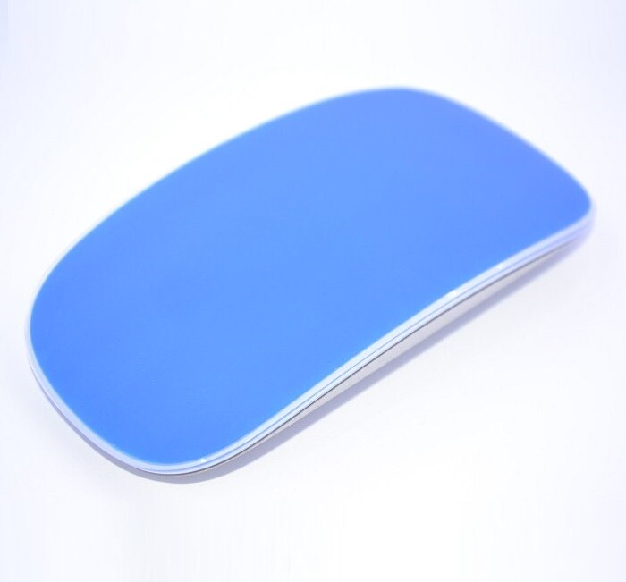 Notbook Mäbenutzen Haut Schutz Für iMac Magie Farbe Oval Weiche Maus Aufkleber Abdeckung Für Macbook Luft Profi Retina 11 13 15 silikon: Blau