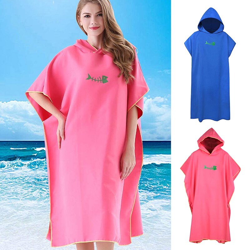 Poncho Serviette Microfibre à Séchage Rapide - Avec Capuche - Pour Surf/bébé/plage