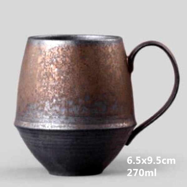Japansk stil grov keramik retro kontor temuggar vintage handgjorda vattenkopp kaffe mjölk drinkware: 12