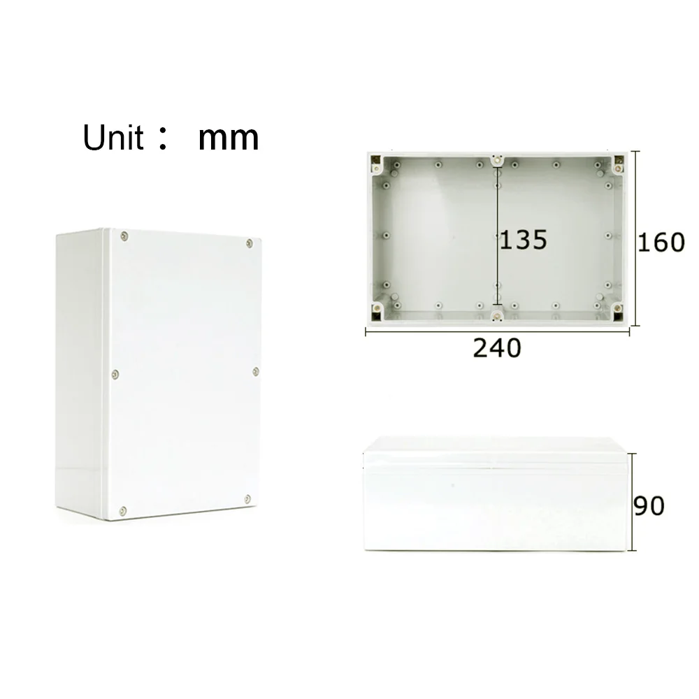 Cajas electrónicas impermeables, caja de conexiones de proyecto para Cable eléctrico, caja de cables sellada IP67 para exteriores, 350x120x150mm: Morado
