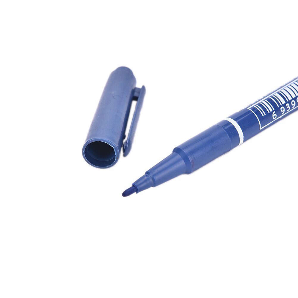 1PC 3 Farben Schnell trocknend Schreiben Stifte Zwilling Tipps Verdoppelt geleitet Haken Linie dauerhaft Farbe Marker Stift Für CD DVD Medien Rabatt