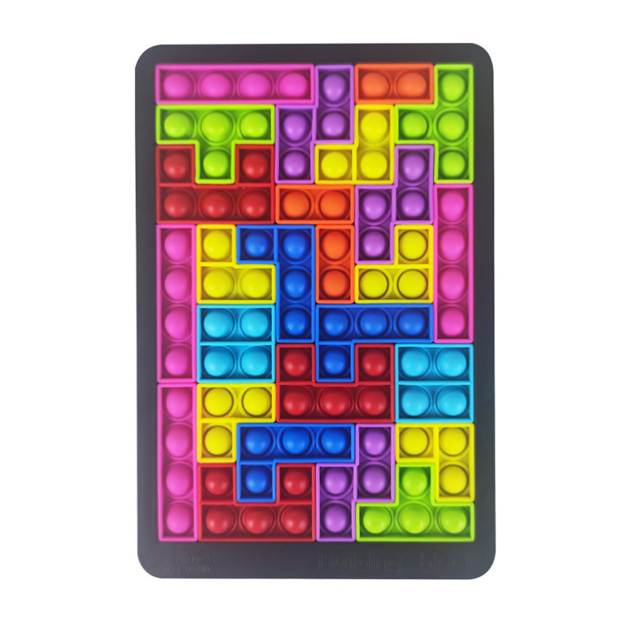 Tetris Pop It – jouet anti-Stress pour adultes, anti-Stress, doux, Squishy, puzzle pour enfants,