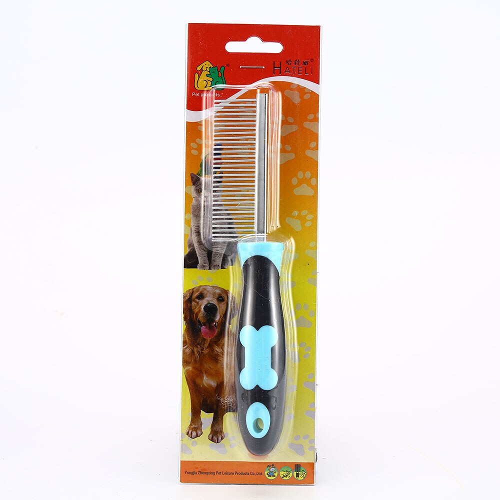 Pet grooming pentes gato escova para cães removedor de pêlos slicker animais de estimação deseping pente hackle para gato grooming ferramenta zx0010