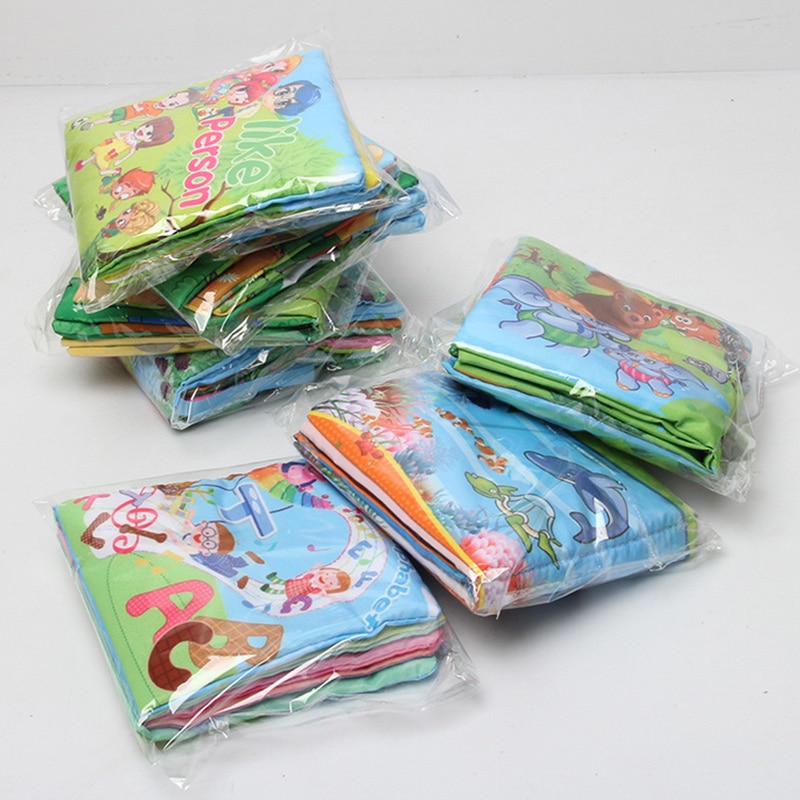 6 Style English Soft Fabric Cloth Book 0~12 Months Juguetes Bebe Brinquedos Para Bebe Learning Education Baby Book Toys