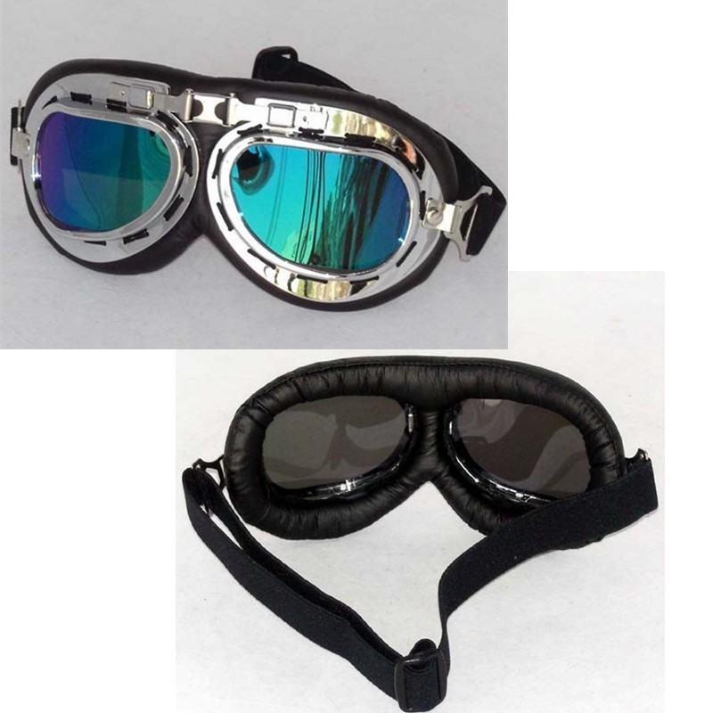 Gafas de Aviador estilo piloto Vintage para motocicleta, lentes transparentes a prueba de rayos ultravioleta, Cruiser, Scooter