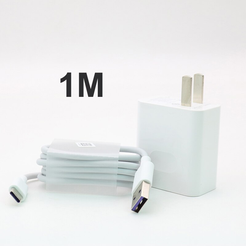 Huawei Supercharge Fast Charger Max 40W 10V/4A With 5A Cable For Huawei P30 P40 Nova 5 5t 7 Pro Mate 30 20 Pro Magic 2 Honor V30: US and 1m cable