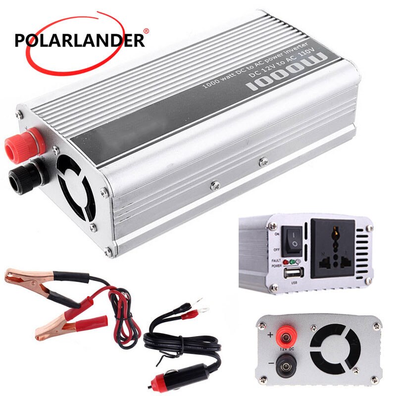 1000W 12V to 220V/ Power Inverter sliver Sine Wave 24V to 110V/ Car inverter