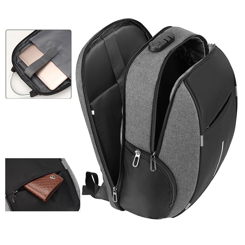 Anti Theft USB Charging Laptop Backpack Men Large Capacity Travel Bag Pack Many Departments Waterproof School Bags