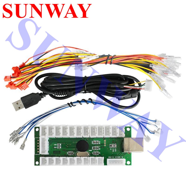 1player Arcade led usb encoder Connection LED Push button USB to PC Arcade controller eyboard with 3 pin button cable