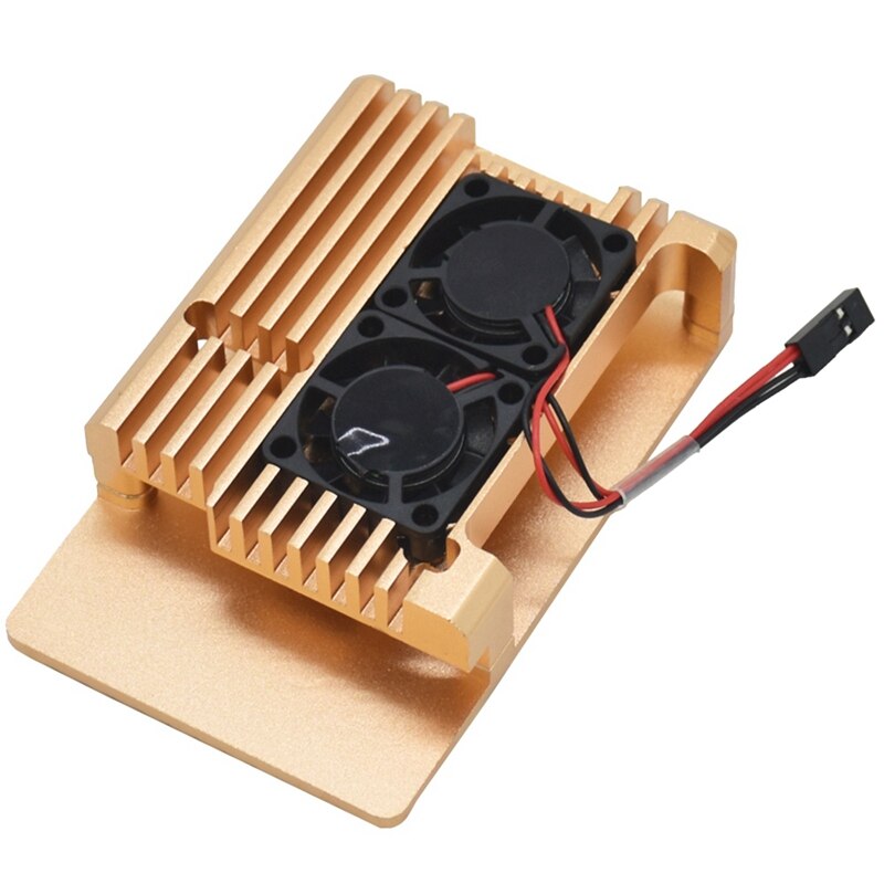 For Raspberry Pi 3 Model B+ Cooling Shell Metal Alloy Aluminum Case Radiator Fan