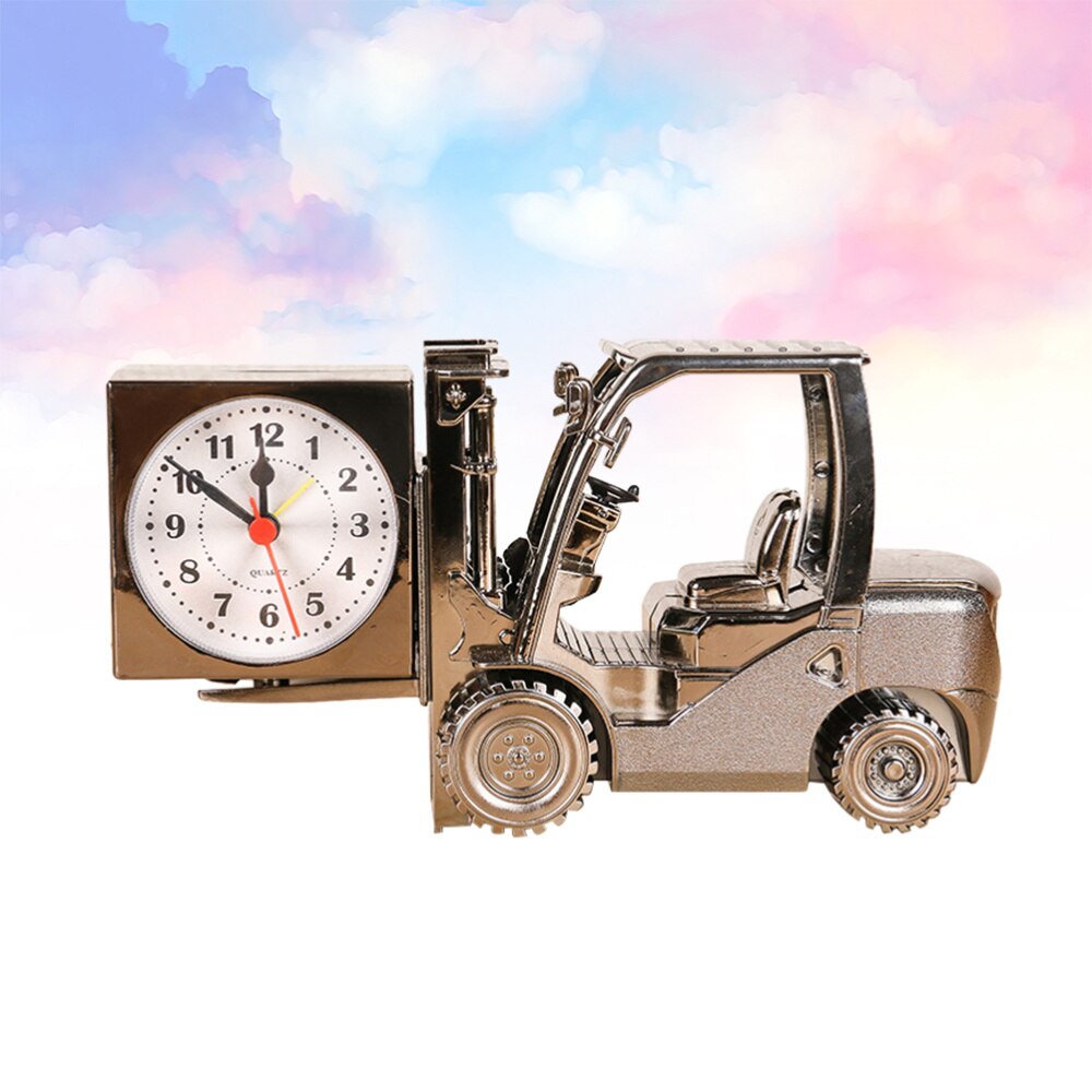 Gabelstapler Lkw Alarm Uhr retro Nostalgie Wecker Gabelstapler Lkw Alarm Uhr Schmuck (Schwarz Gold Farbe ohne Batterie)