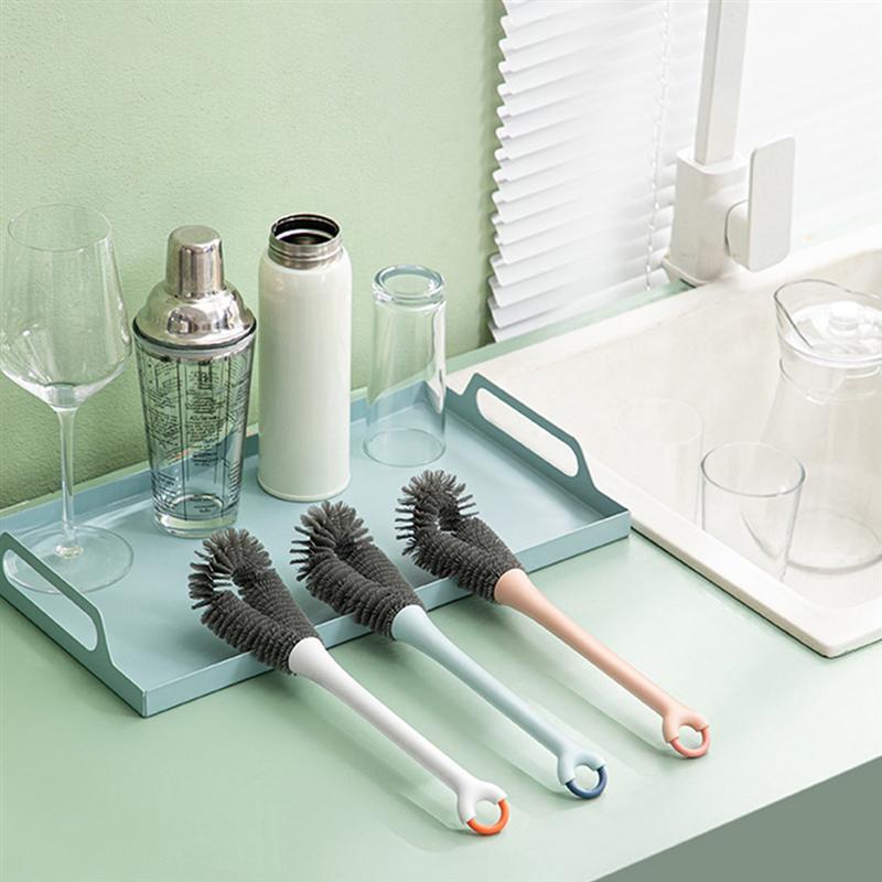 Spazzola per biberon lunga per biberon spazzola per la pulizia delle bottiglie per il lavaggio