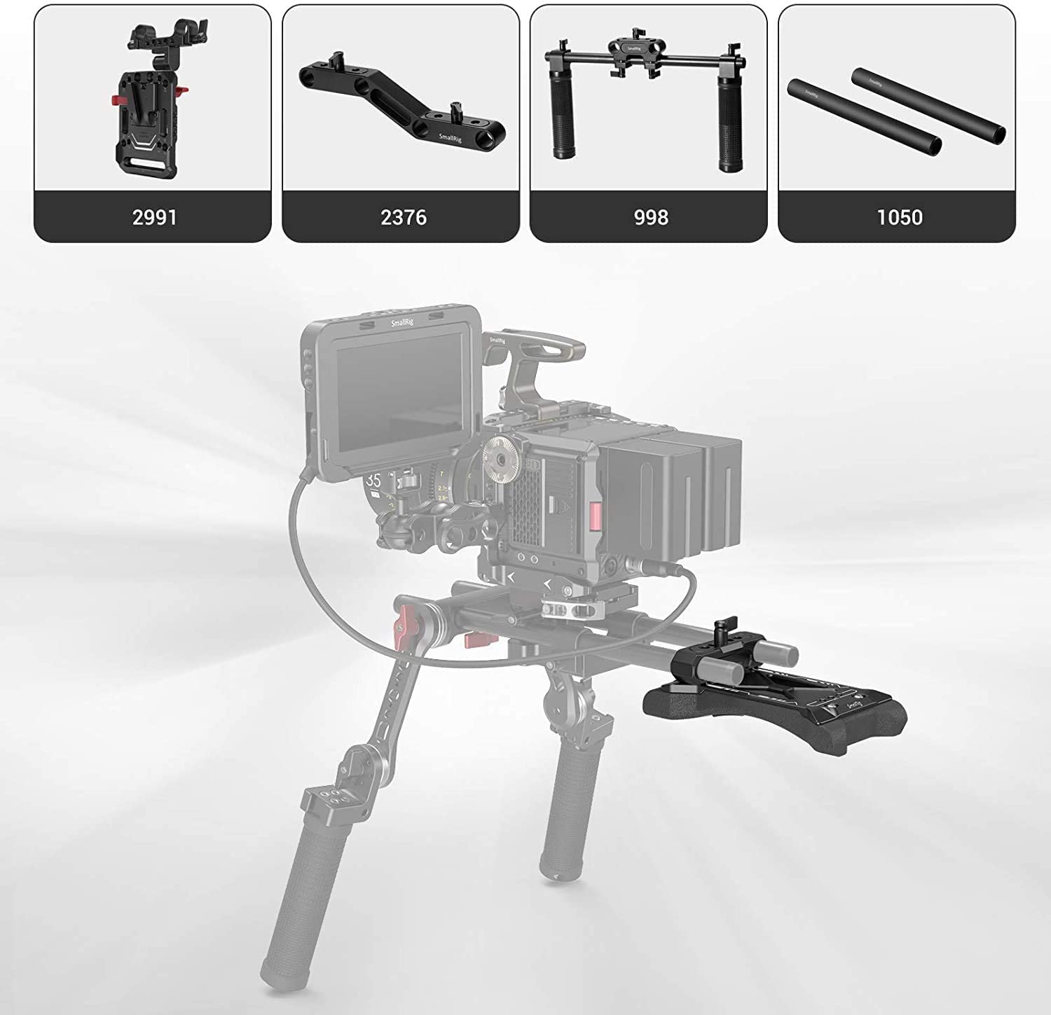 Spallina universale di base SmallRig con morsetto standard da 15mm per sistema LWS da 15mm 2894