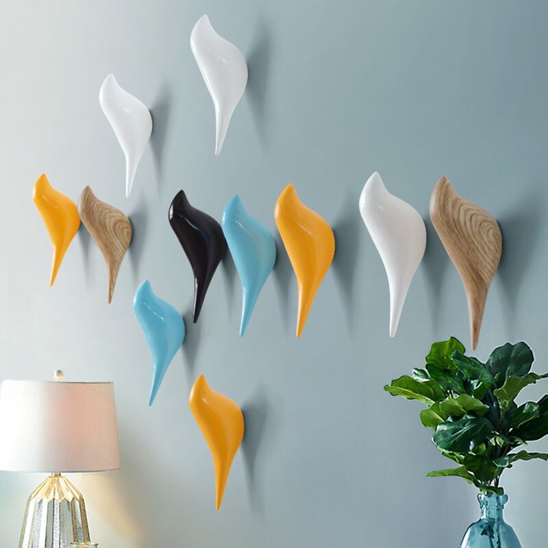 Stongwell Nordic 3D Vogel Enkele Haak Houder Dier Kapstok Badkamer Opslag Thuis Slaapkamer Muur Opknoping Decoratie Craft