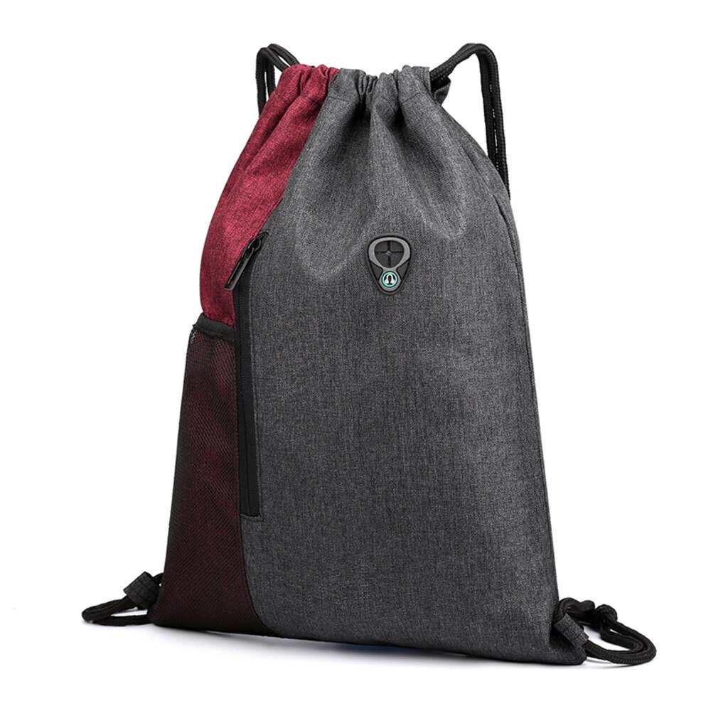 Lichtgewicht Packable Rugzak Mode Toevallige Unisex Bundel Touw Sport Rugzak Schooltassen Reizen Strand Tassen Voor Mannen Vrouwen Blauw