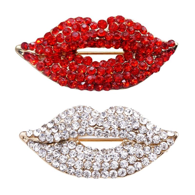 Sexy Lippen Mode Broche Pins Brand Diverse Meisje Gunsten Collecties Creatieve Kus Pin Sieraden