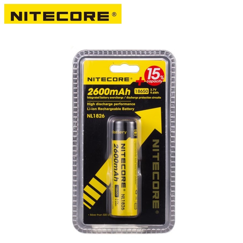 Nitecore NL1826 2600 mAh 18650 3.7 V Oplaadbare Ion batterij (NL186)