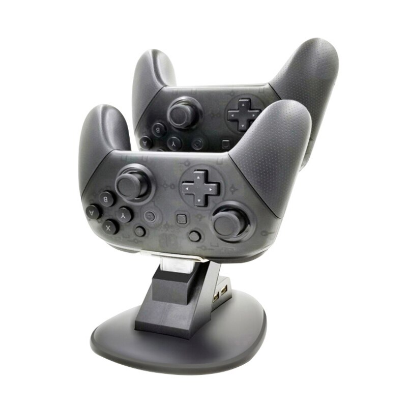 USB Dual Gamepad Charging Station Stand Game Controller Power Supply Charger For Nintendo Switch Pro Controller