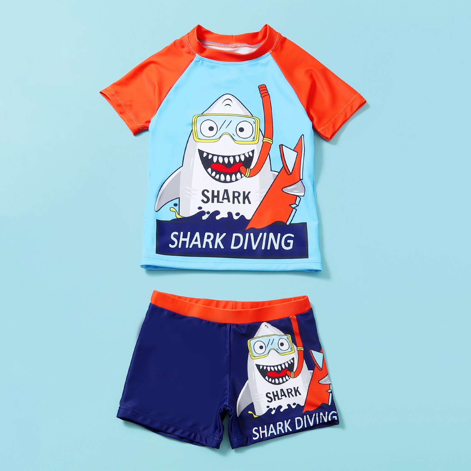 Peuter Kids Jongens Kleding Shark Brief Korte Mouw Badmode Badpak Zomer Outfits Set Kind Kleding Sets