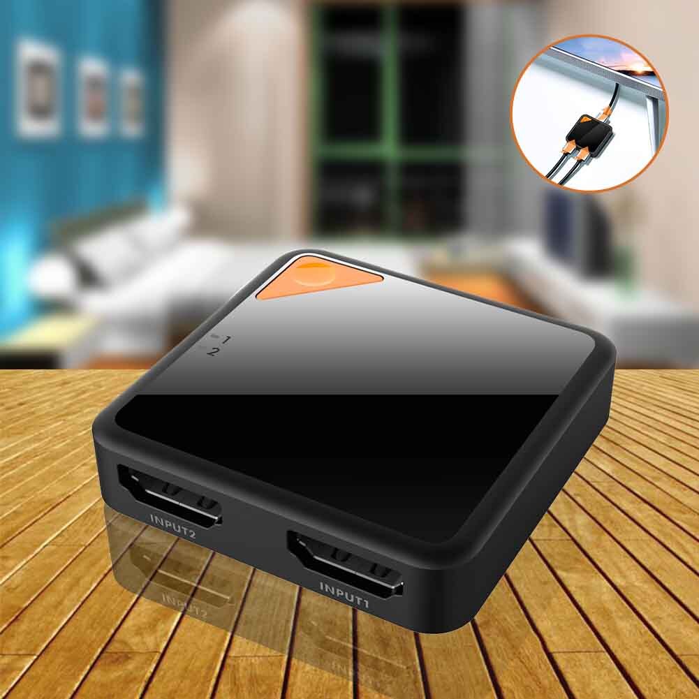 Sharing Monitor Screen Splitter Theater Systems HDMI Switcher Vedio Port HD 4K High Speed 2 In 1 Out Multimedia Home Office