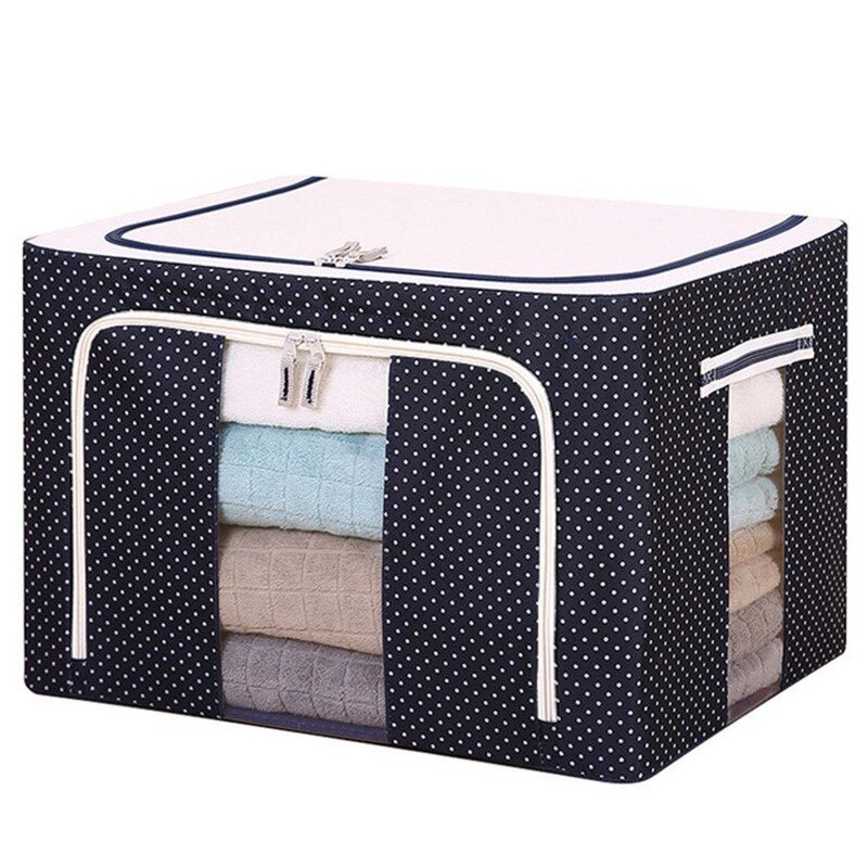 Foldable Storage Box Oxford Cloth Quilt Blanket Clothes Clothes Storage Organizer Portable Space-saving Dorm Room Essentials