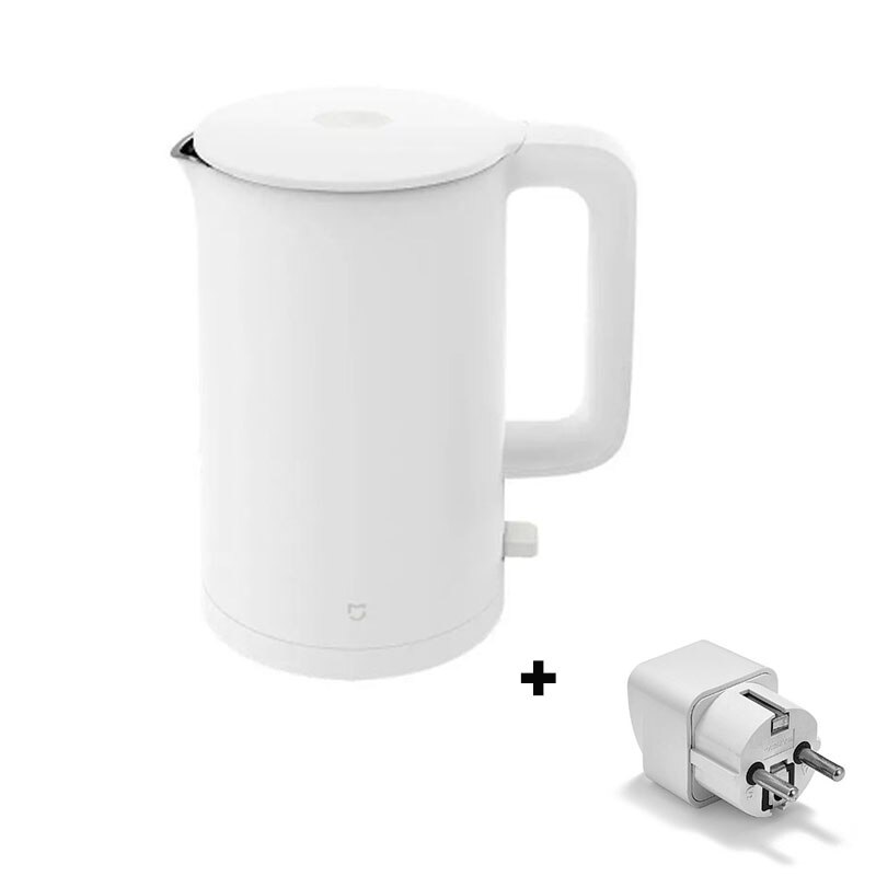 Original XiaoMi Mijia Mi 1A 1.5L Electric Kettle Stainless Steel Fast Boiling 1800W Tea Pot Intelligent Temperature Control: add EU Adapter