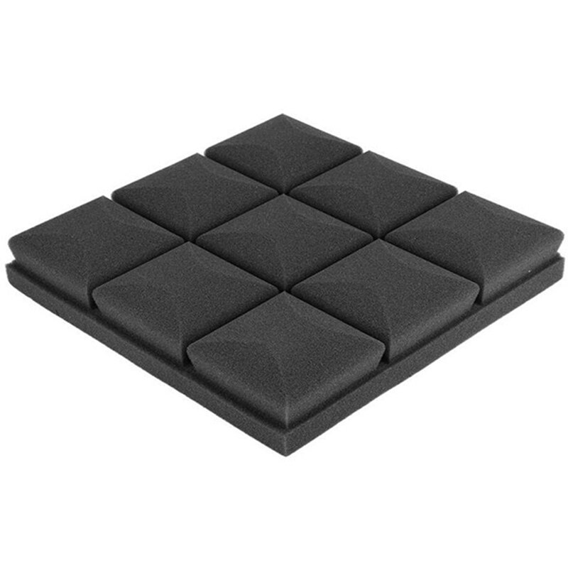 5Pcs Akoestisch Schuim Panelen, Studio Geluiddicht Wedge Tegels, Geluid Panelen Isolatie Absorberen, 9 Blok Paddestoel