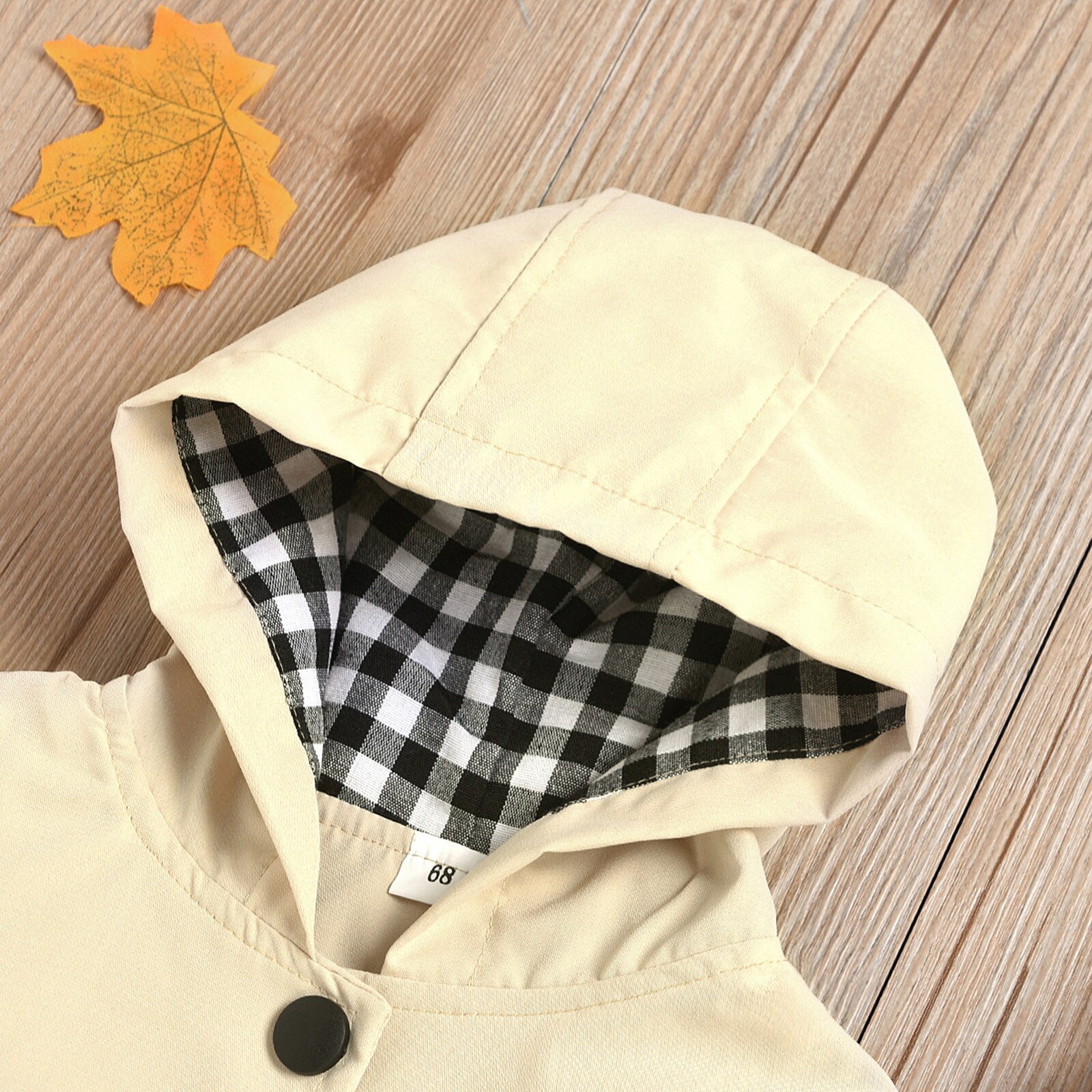 Sudadera con capucha de manga larga para bebés y niños, prendas de vestir para otoño, con botones, rompevientos, a prueba de viento, # p4