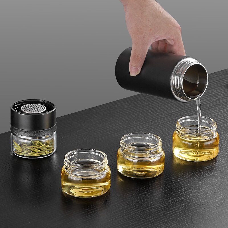 Guang yi termosflaske te filter med te adskillelse filter infusions termos krus vakuum kolbe flaske forretningsmand 550ml