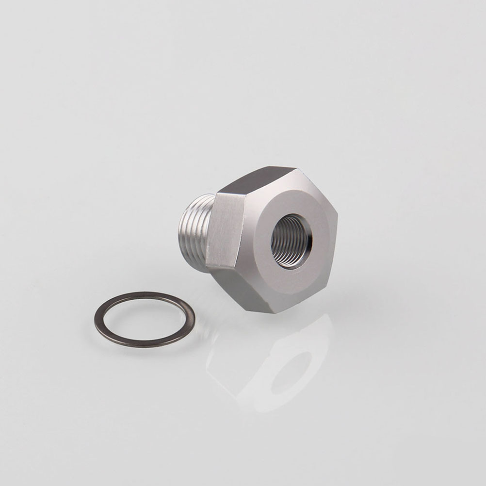 Automotive Oil Pressure Sensor Adapter Switch LS Engine Swap Male M12x1.5 Female 1/8 NPT Oil Pressure Sensor Plug (Silver)